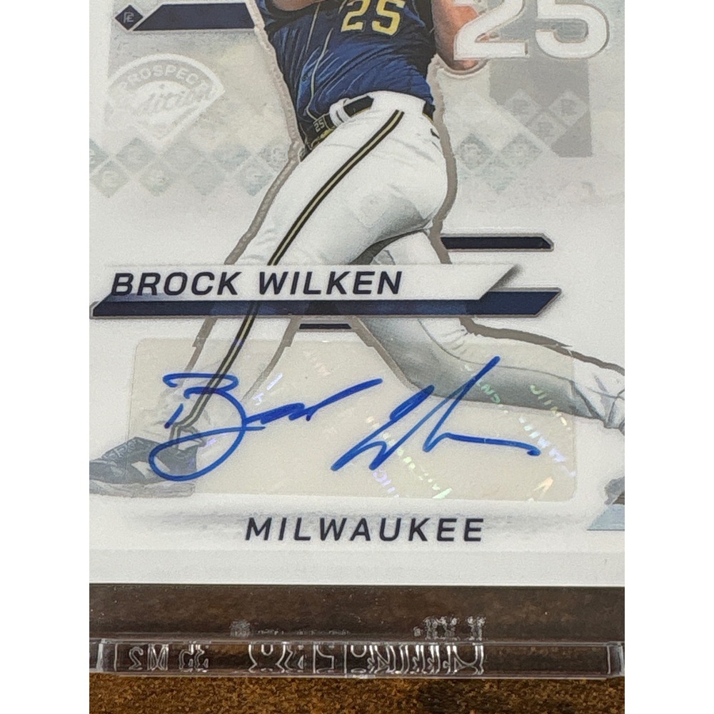 2025 Panini Prospect Edition Brock Wilken Prizm Autograph Milwaukee Card No 30 - Picture 2 of 4